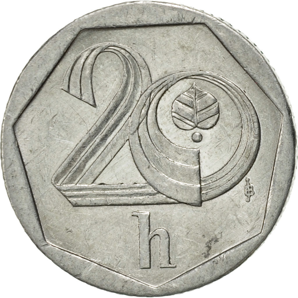 República Checa, 20 Haleru, 1999, Jablonec nad Nisou, EBC, Aluminio, KM:2.3