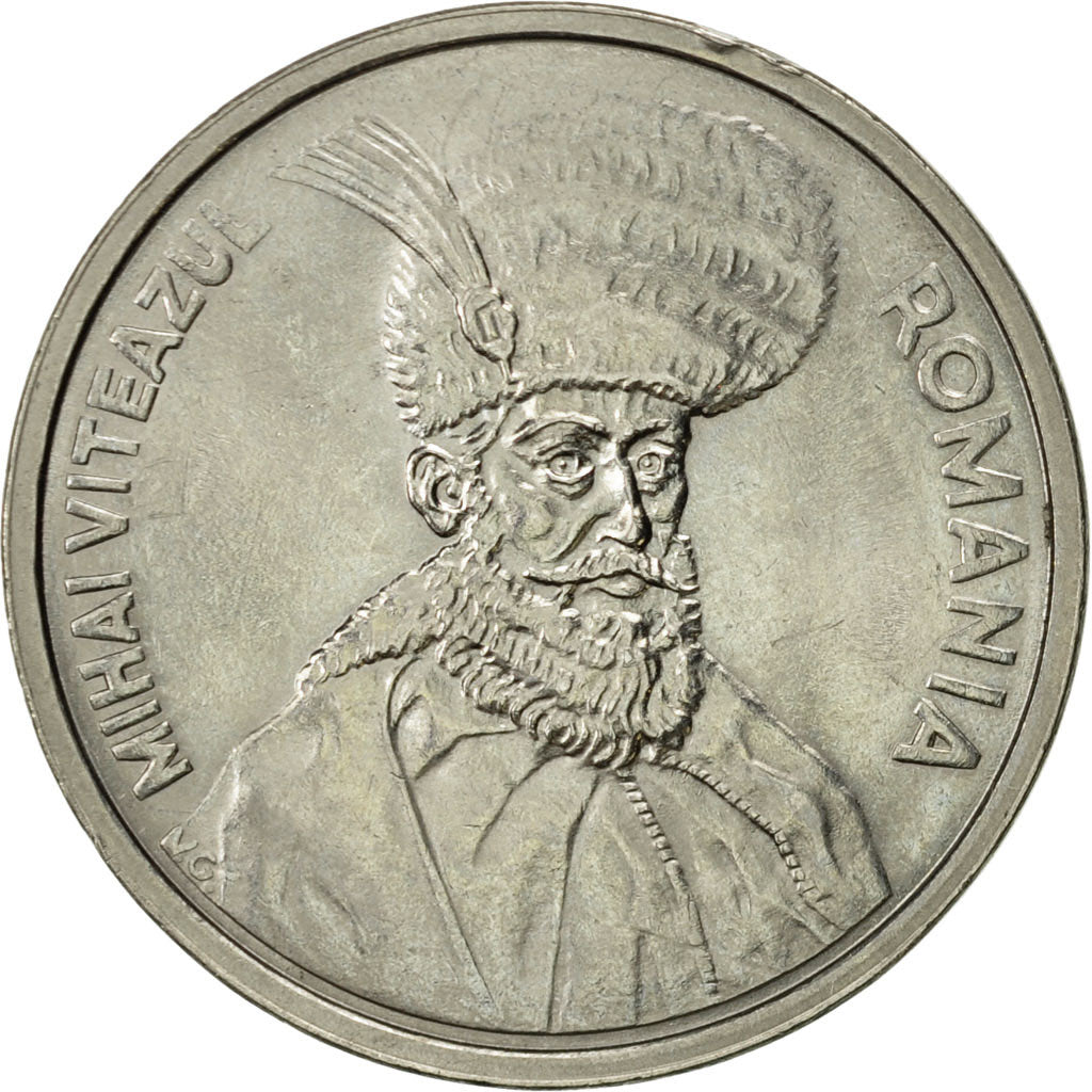 Coin, Romania, 100 Lei, 1991, AU(55-58), Nickel plated steel, KM:111