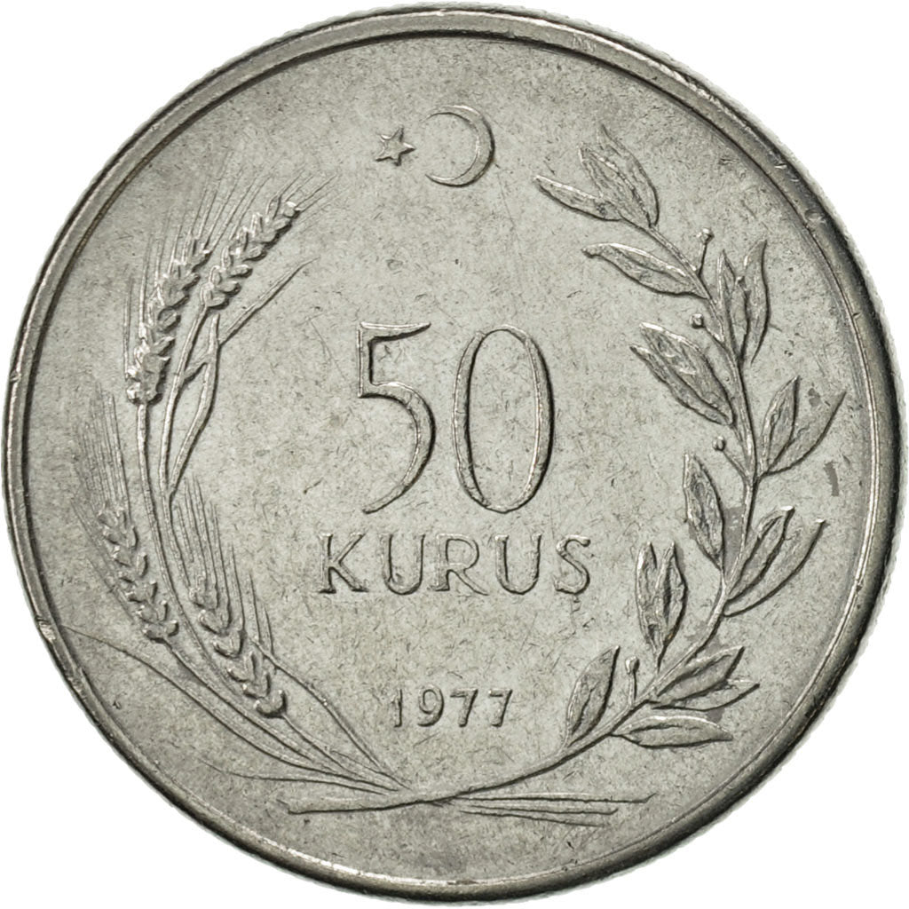 Monnaie, Turquie, 50 Kurus, 1977, SUP, Stainless Steel, KM:899