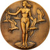 France, Médaille, Art Déco, Ville de Perreux, Marne, 1952, Guiraud, SUP
