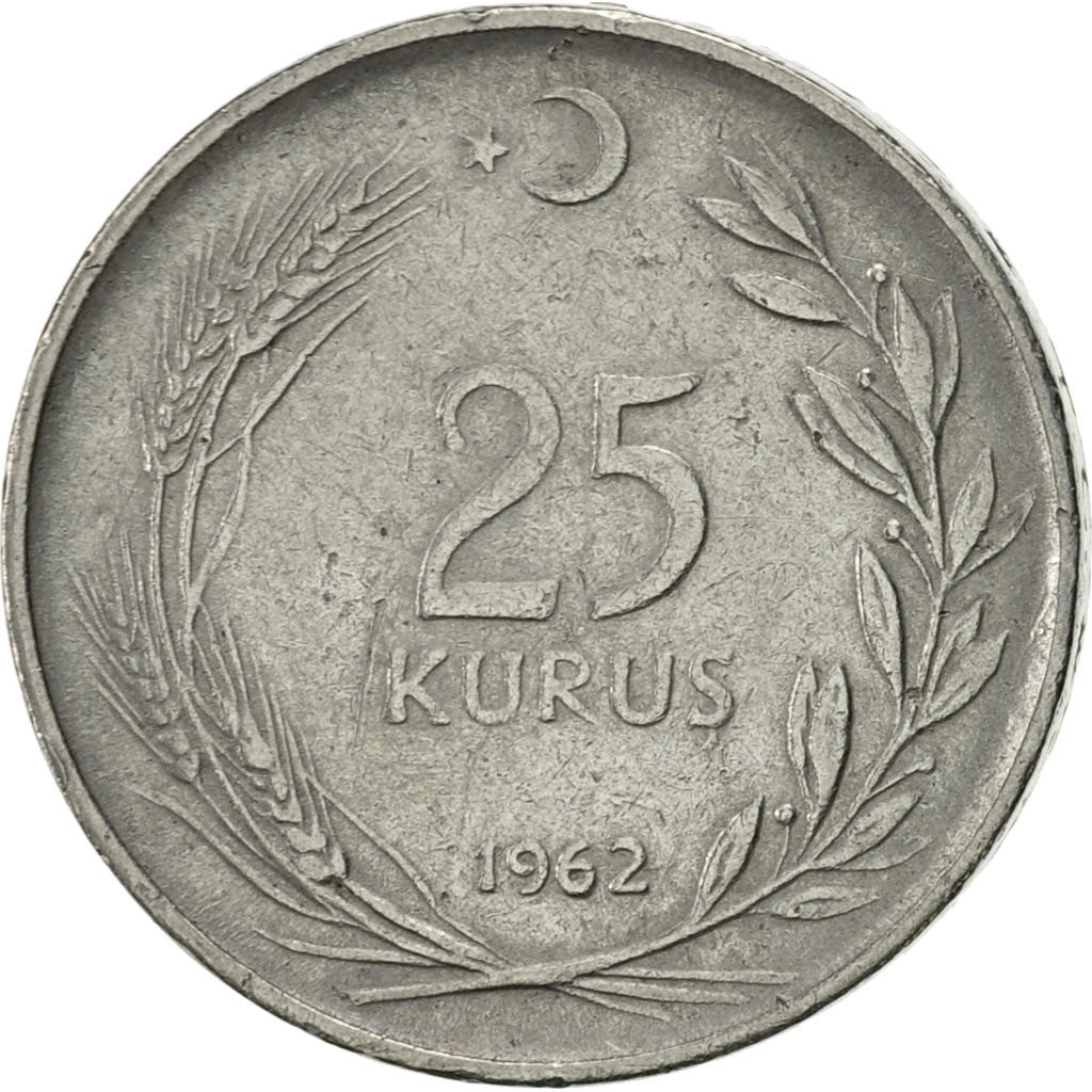 Monnaie, Turquie, 25 Kurus, 1962, SUP, Stainless Steel, KM:892.2