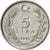 Moneta, Turcja, 5 Lira, 1983, AU(55-58), Aluminium, KM:949.2