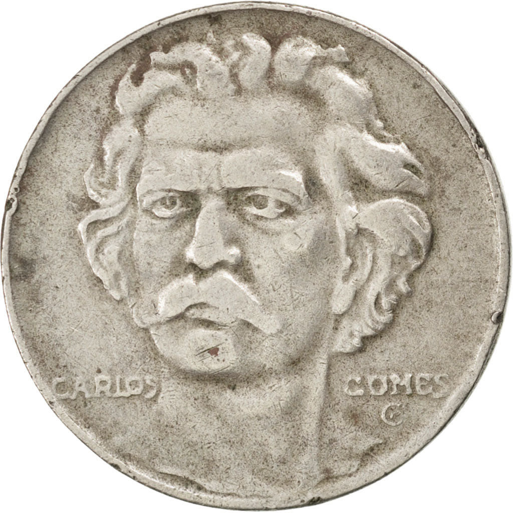 BRAZIL, 300 Reis, 1938, KM #538, EF(40-45), Copper-Nickel, 25.2, 7.89