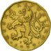 Münze, Tschechische Republik, 20 Korun, 1999, SS+, Brass plated steel, KM:5