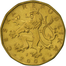 Czech Republic, 20 Korun, 2002, AU(50-53), Brass plated steel, KM:5