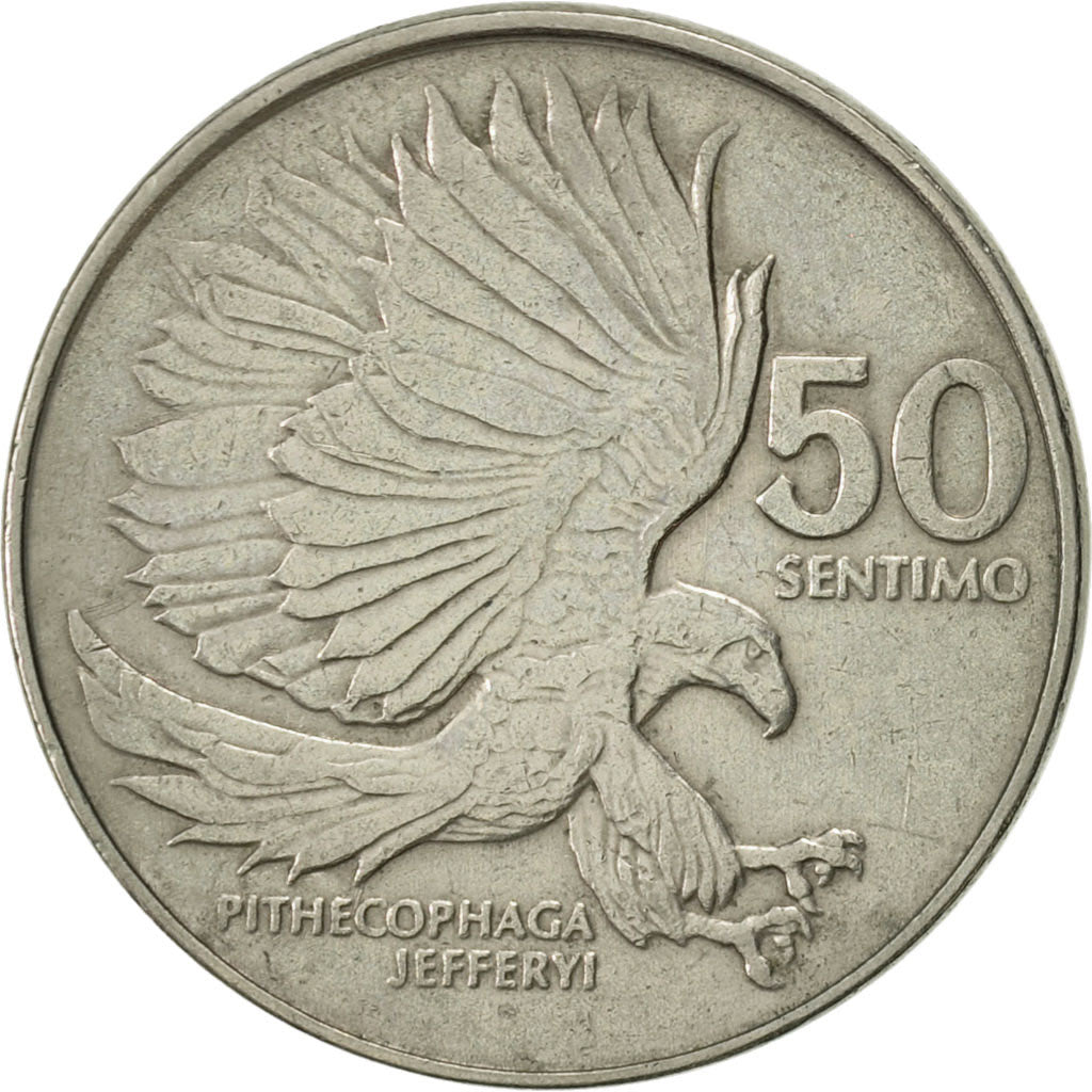Coin, Philippines, 50 Sentimos, 1986, AU(50-53), Copper-nickel, KM:242.1