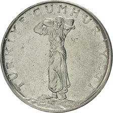 Moneda, Turquía, 25 Kurus, 1977, EBC, Acero inoxidable, KM:892.3