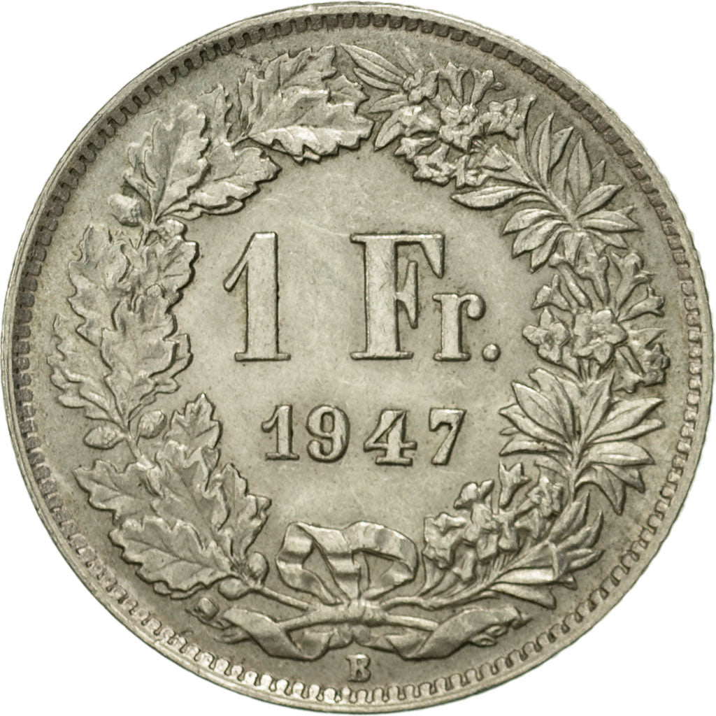 Schweiz, Franc, 1947, Bern, VZ, Silber, KM:24