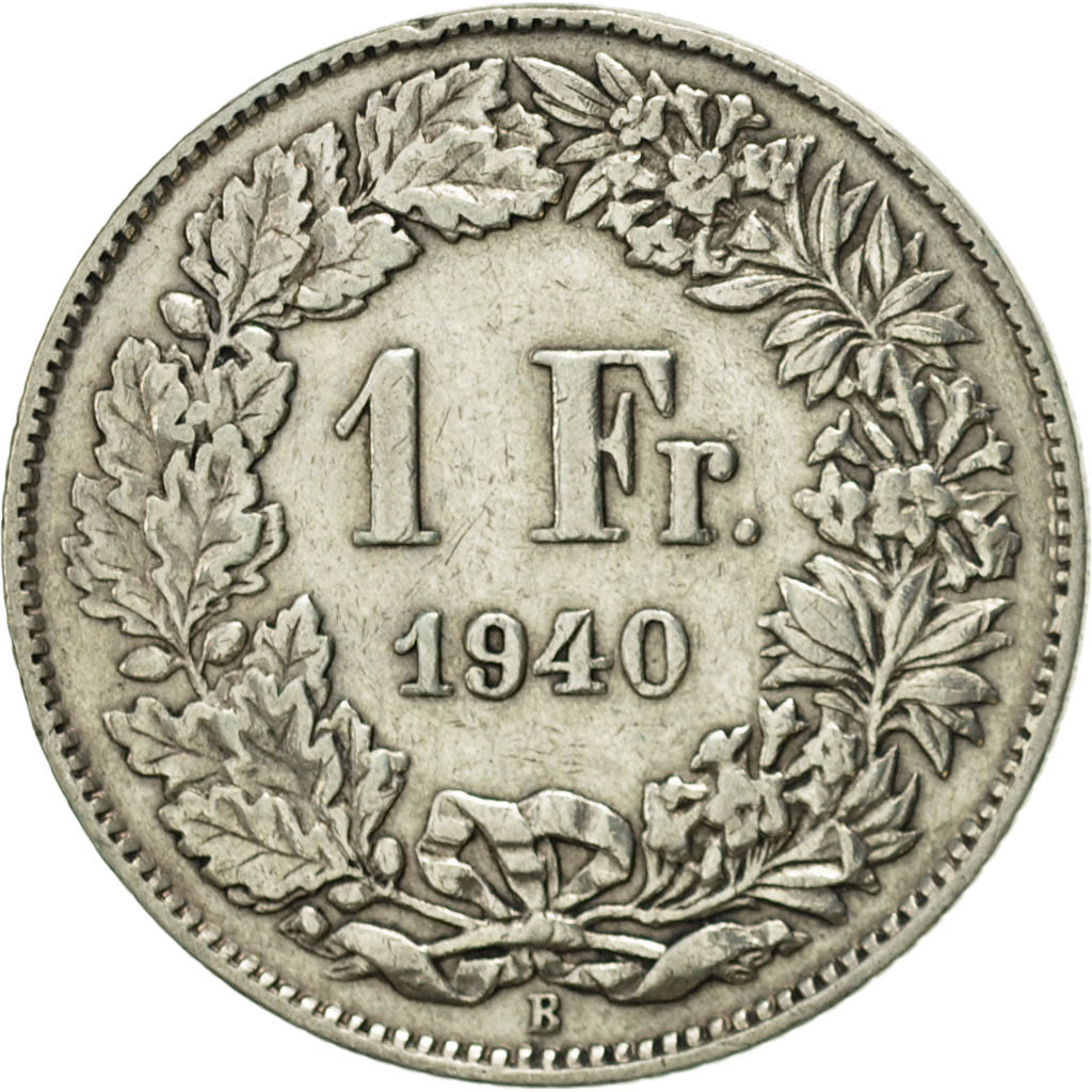Svizzera, Franc, 1940, Bern, SPL-, Argento, KM:24