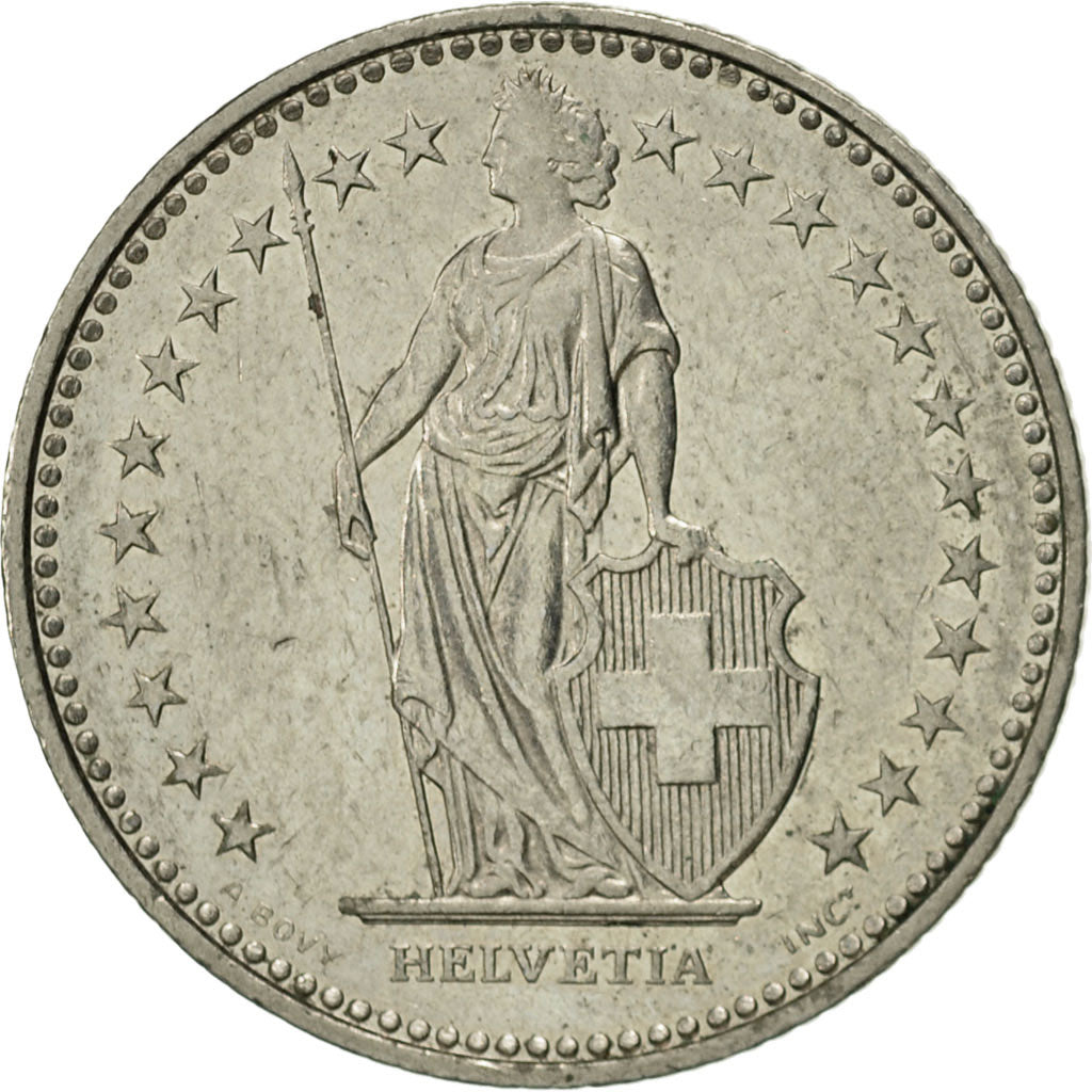 Coin, Switzerland, Franc, 1989, Bern, AU(55-58), Copper-nickel, KM:24a.3
