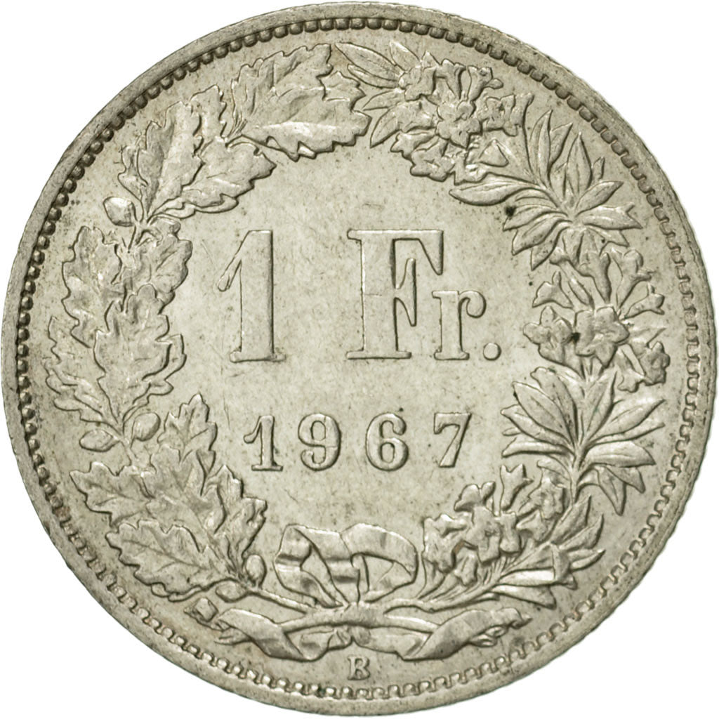Svizzera, Franc, 1967, Bern, SPL-, Argento, KM:24