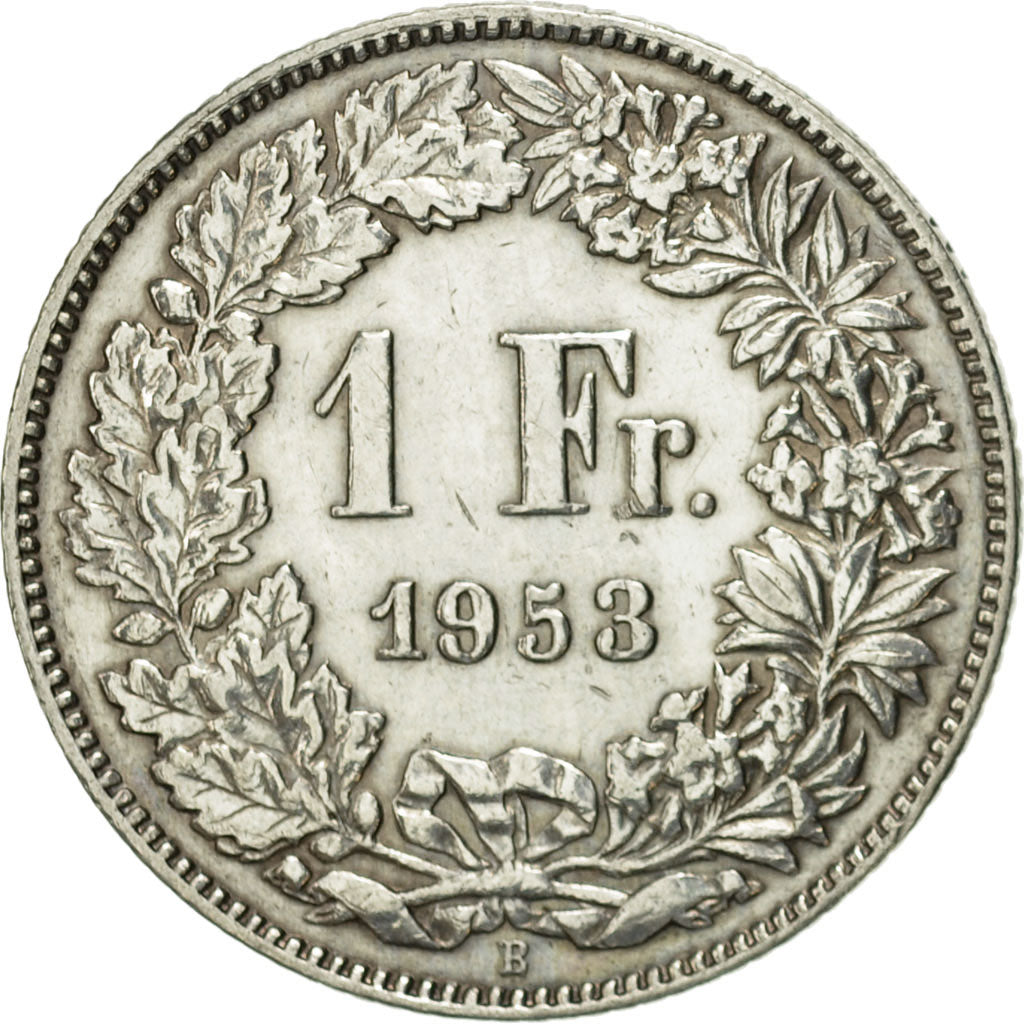 Svizzera, Franc, 1953, Bern, SPL-, Argento, KM:24