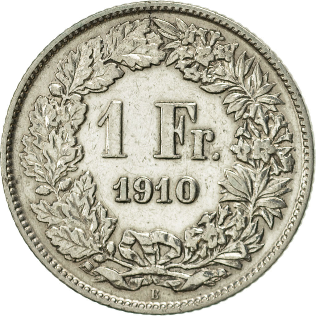 Coin, Switzerland, Franc, 1910, Bern, AU(55-58), Silver, KM:24