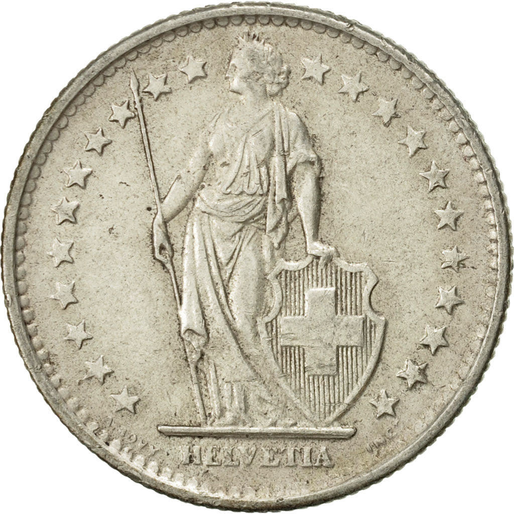Coin, Switzerland, 2 Francs, 1965, Bern, EF(40-45), Silver, KM:21