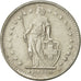 Coin, Switzerland, 2 Francs, 1965, Bern, EF(40-45), Silver, KM:21