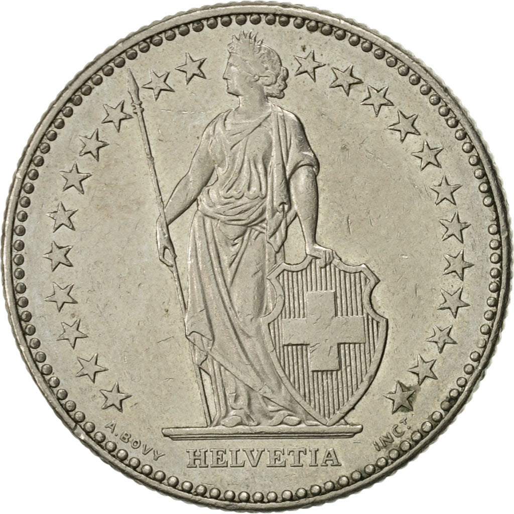 Coin, Switzerland, 2 Francs, 1989, Bern, AU(55-58), Copper-nickel, KM:21a.3