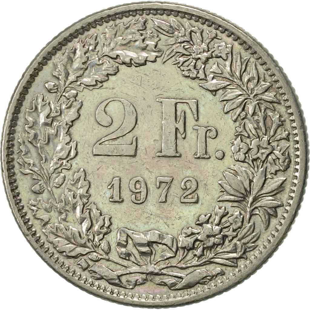 Monnaie, Suisse, 2 Francs, 1972, Bern, SUP, Copper-nickel, KM:21a.1