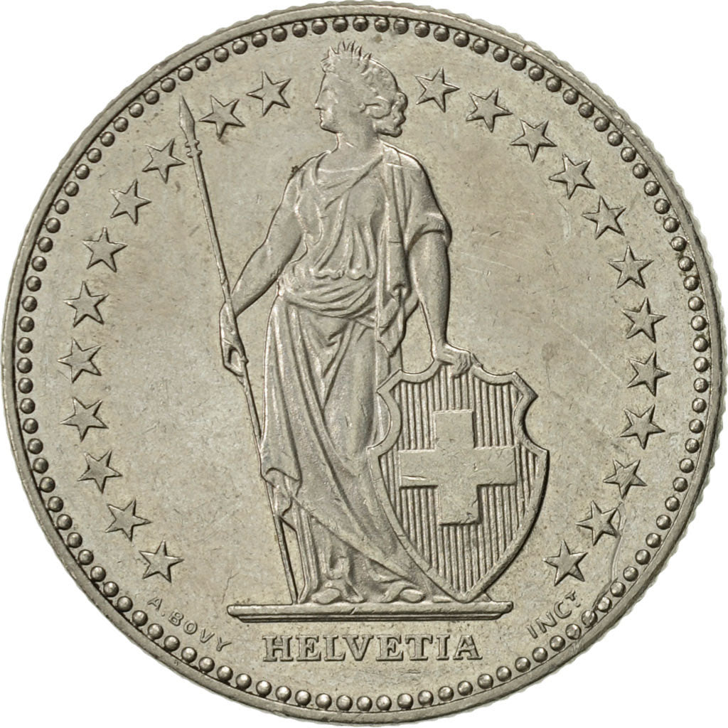 Coin, Switzerland, 2 Francs, 1993, Bern, AU(55-58), Copper-nickel, KM:21a.3