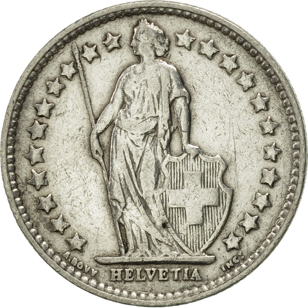 Schweiz, 1/2 Franc, 1916, Bern, VZ, Silber, KM:23