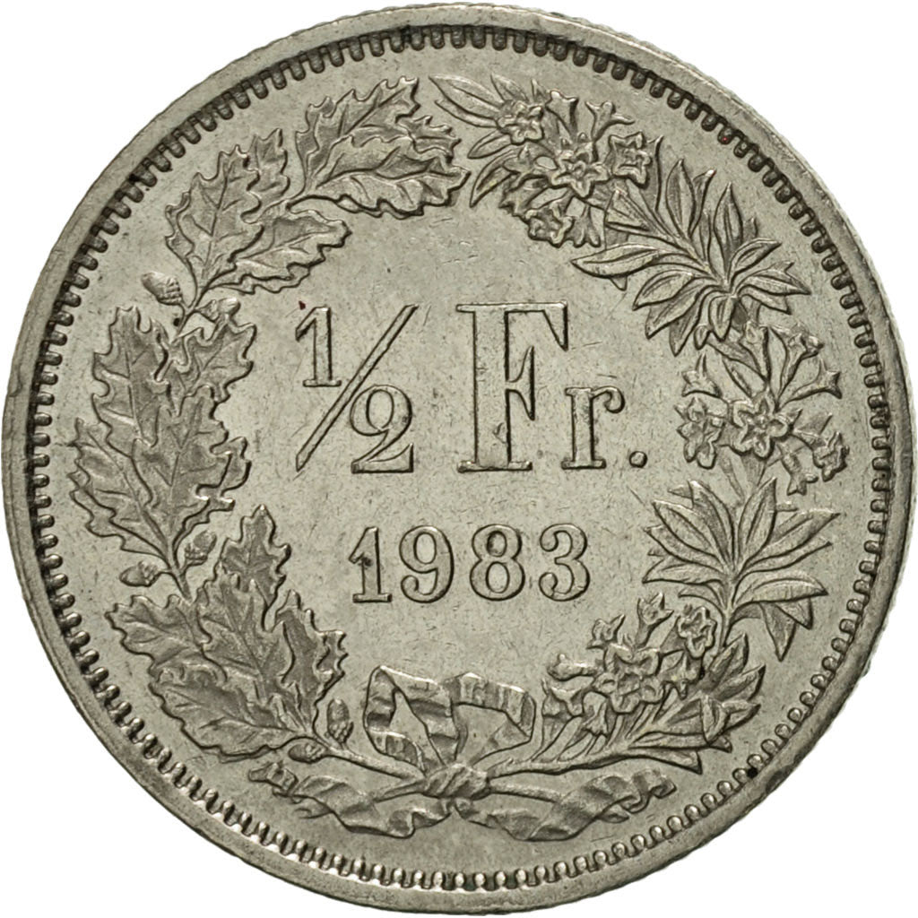Monnaie, Suisse, 1/2 Franc, 1983, Bern, SUP, Copper-nickel, KM:23a.3