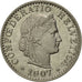 Switzerland, 20 Rappen, 1907, Bern, AU(55-58), Nickel, KM:29