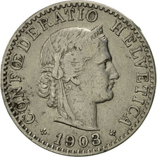 Switzerland, 20 Rappen, 1903, Bern, EF(40-45), Nickel, KM:29