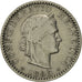 Switzerland, 20 Rappen, 1893, Bern, EF(40-45), Nickel, KM:29