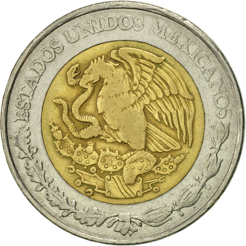 Moneda, México, 5 Nuevo Pesos, 1994, Mexico City, MBC, Bimetálico, KM:552