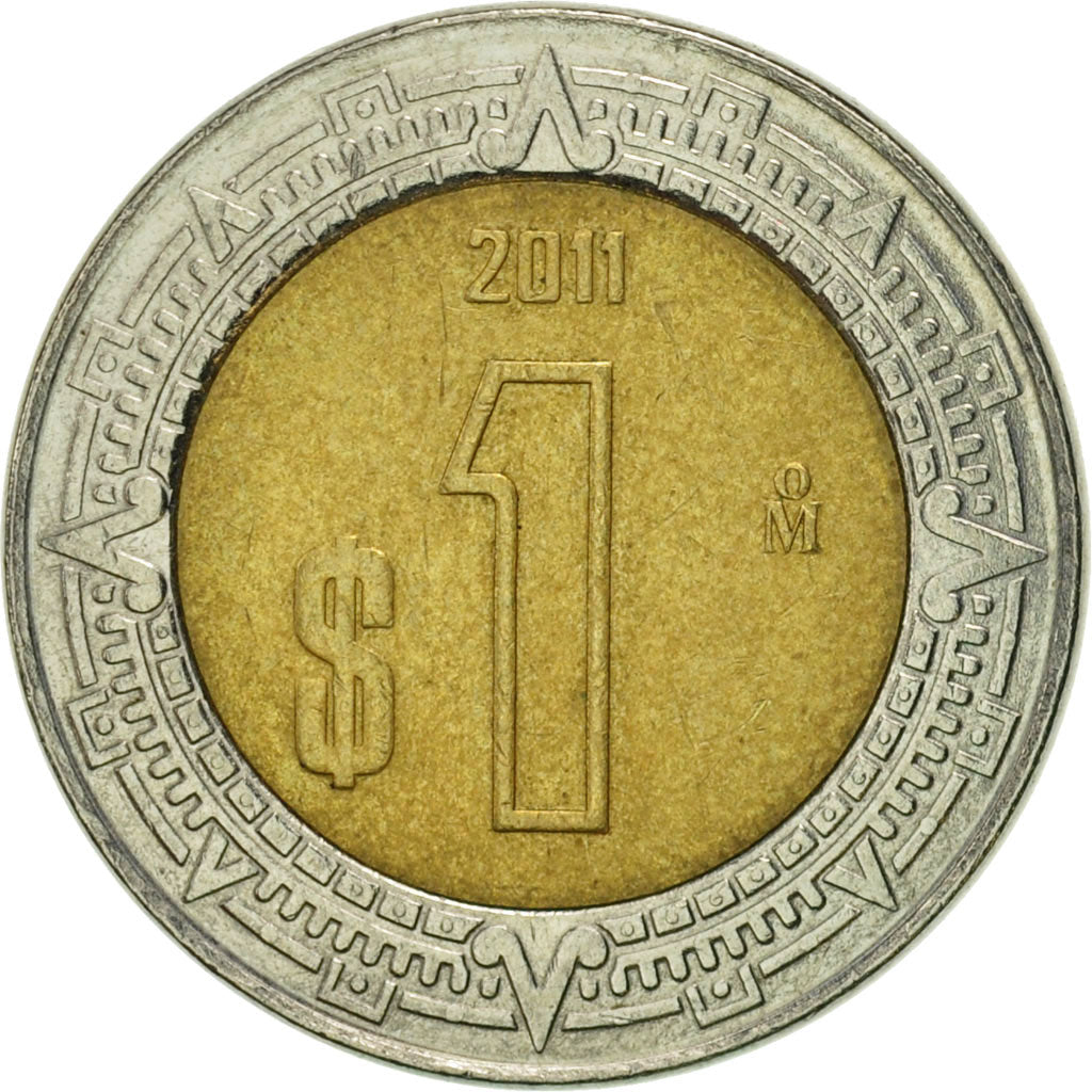 Coin, Mexico, Peso, 2011, Mexico City, AU(55-58), Bi-Metallic, KM:603