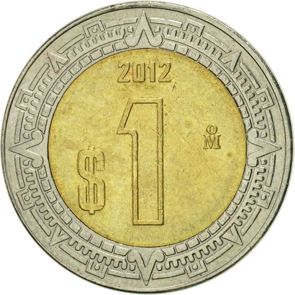 Coin, Mexico, Peso, 2012, Mexico City, AU(55-58), Bi-Metallic, KM:603