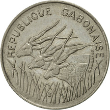 Gabon, 100 Francs, 1975, Paris, AU(55-58), Nickel, KM:13