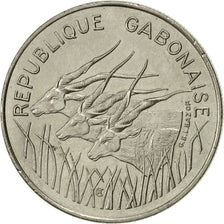 Coin, Gabon, 100 Francs, 1977, Paris, AU(55-58), Nickel, KM:13
