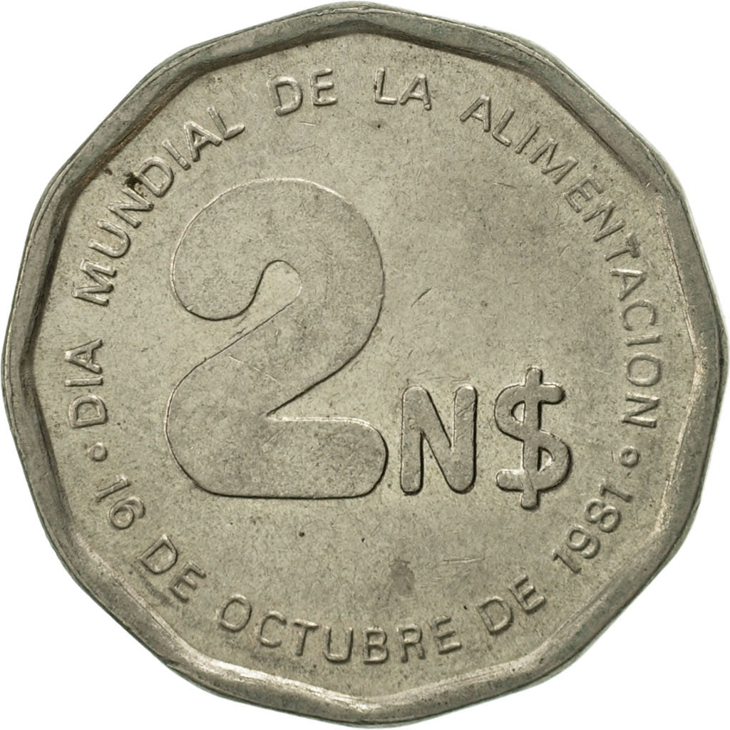 Coin, Uruguay, 2 Nuevos Pesos, 1981, AU(55-58), Copper-Nickel-Zinc, KM:77