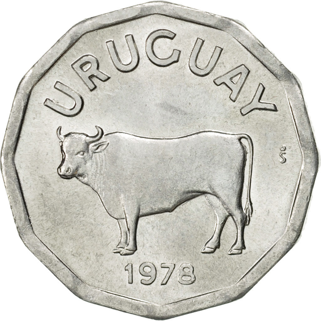 Uruguay, 5 Centesimos, 1978, Santiago, AU(55-58), Aluminum, KM:73