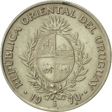 Moneda, Uruguay, 20 Pesos, 1970, Santiago, EBC, Cobre - níquel - cinc, KM:56