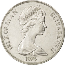 ISLE OF MAN, Crown, 1974, Pobjoy Mint, KM #30, EF(40-45), Copper-Nickel, 38.5,..