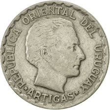 Moneda, Uruguay, 50 Centesimos, 1943, Santiago, MBC, Plata, KM:31