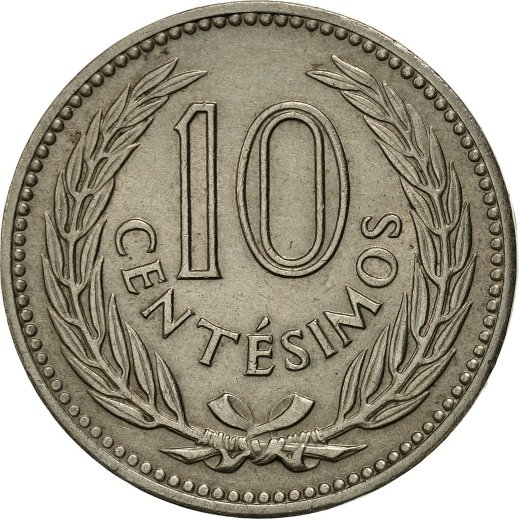 Coin, Uruguay, 10 Centesimos, 1953, EF(40-45), Copper-nickel, KM:35