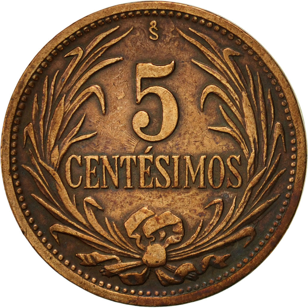 Coin, Uruguay, 5 Centesimos, 1949, Santiago, EF(40-45), Copper, KM:21a