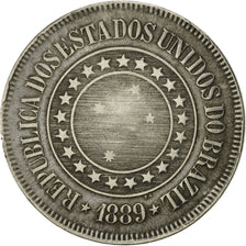 Brazil, 200 Reis, 1889, EF(40-45), Copper-nickel, KM:493