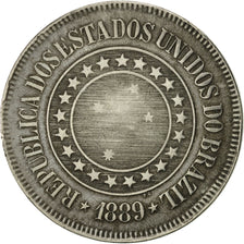 Brésil, 200 Reis, 1889, TTB, Copper-nickel, KM:493