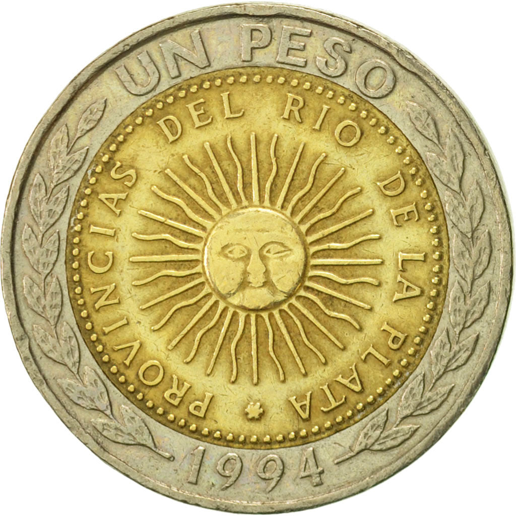 Coin, Argentina, Peso, 1994, AU(55-58), Bi-Metallic, KM:112.1