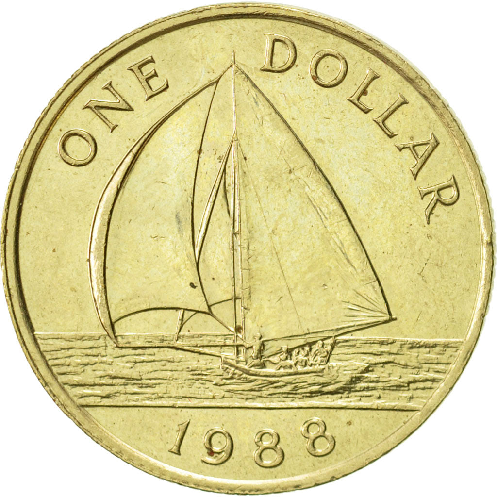 Coin, Bermuda, Elizabeth II, Dollar, 1988, AU(55-58), Nickel-brass, KM:56