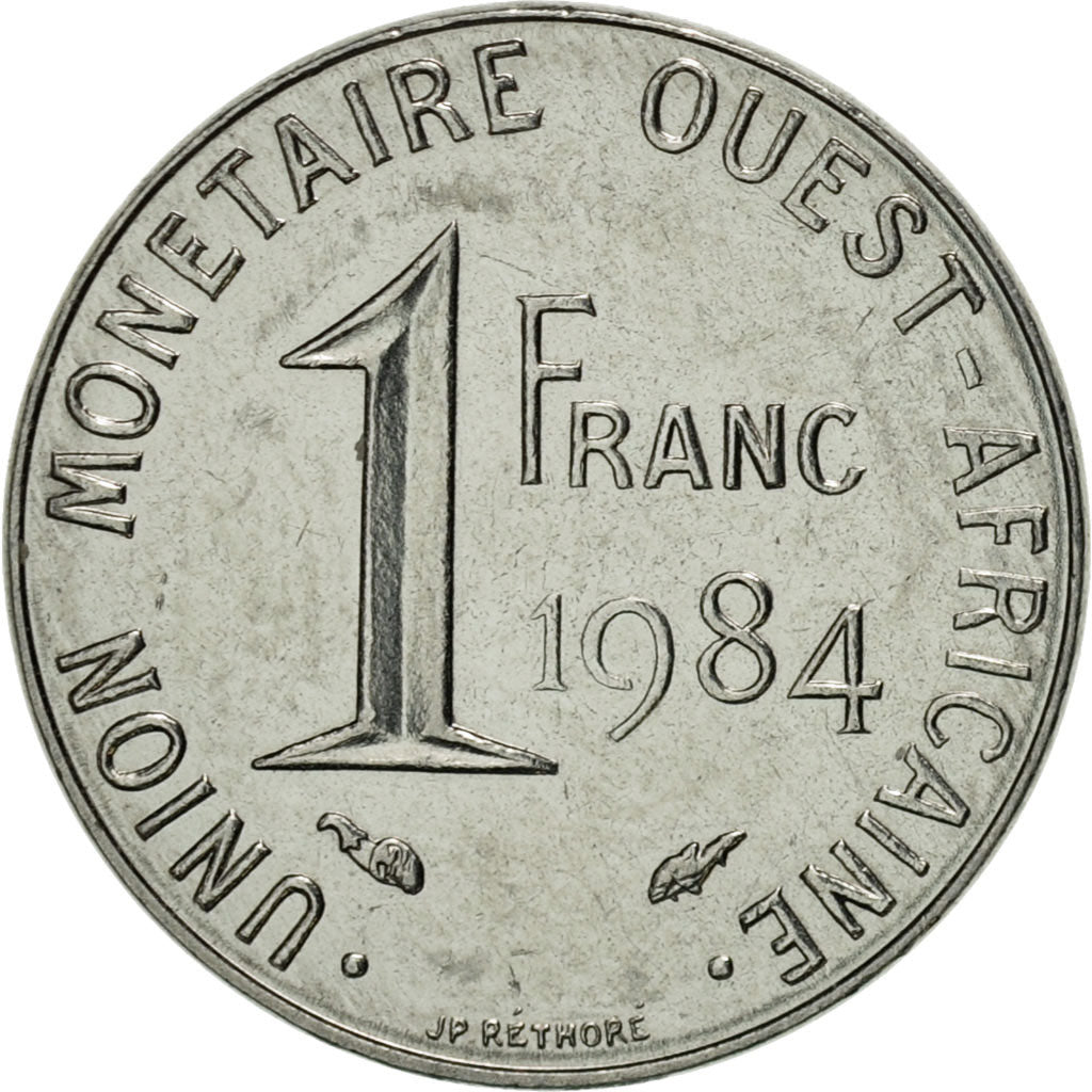 West African States, Franc, 1984, Paris, AU(55-58), Steel, KM:8