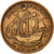 Münze, Großbritannien, George VI, 1/2 Penny, 1945, SS, Bronze, KM:844