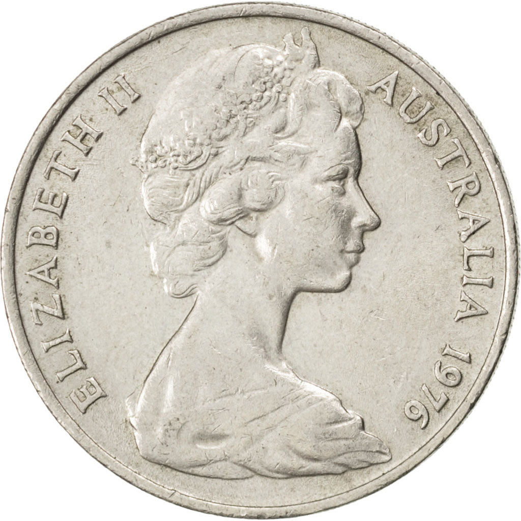 Australia, Elizabeth II, 20 Cents, 1976, BB+, Rame-nichel, KM:66
