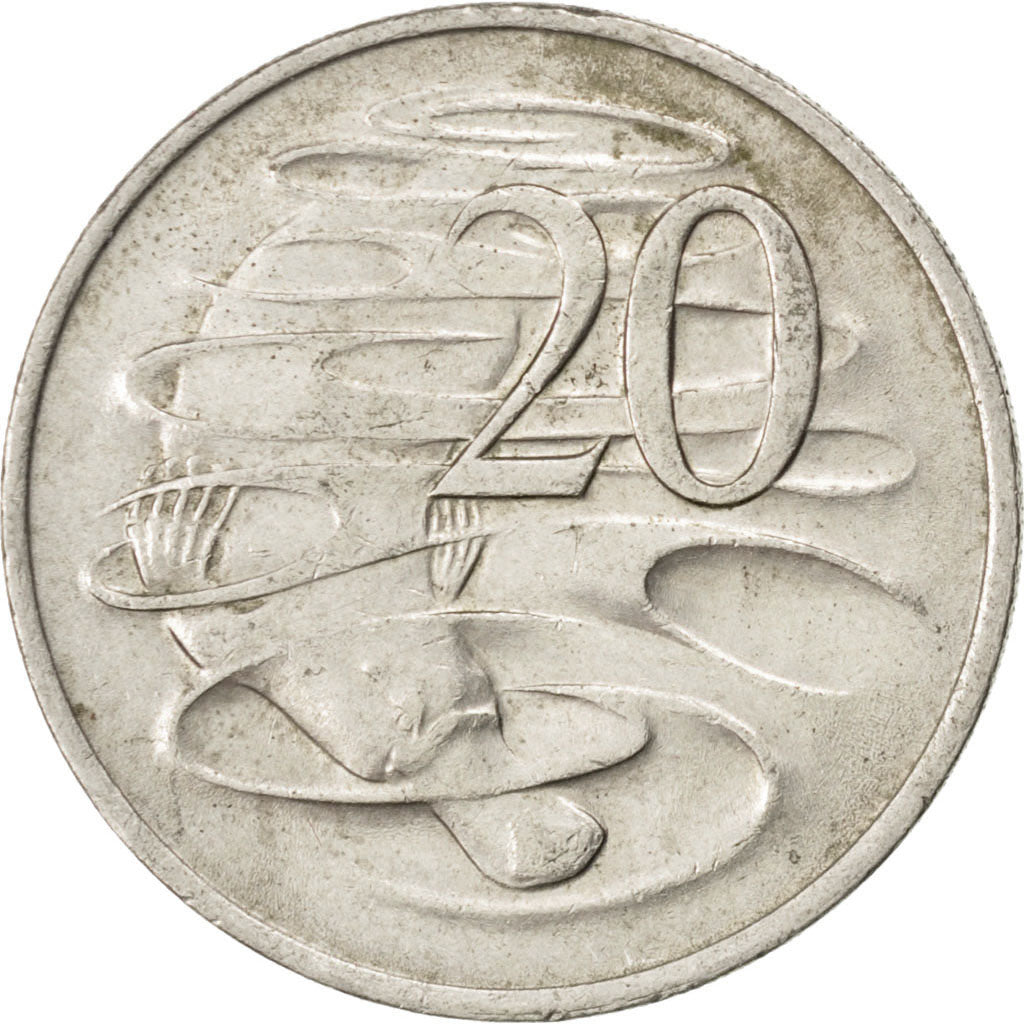 Australia, Elizabeth II, 20 Cents, 1976, BB+, Rame-nichel, KM:66