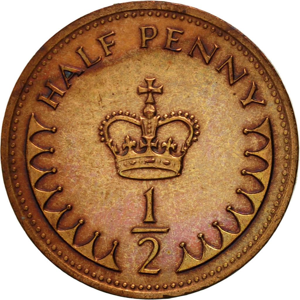 Coin, Great Britain, Elizabeth II, 1/2 Penny, 1982, EF(40-45), Bronze, KM:926