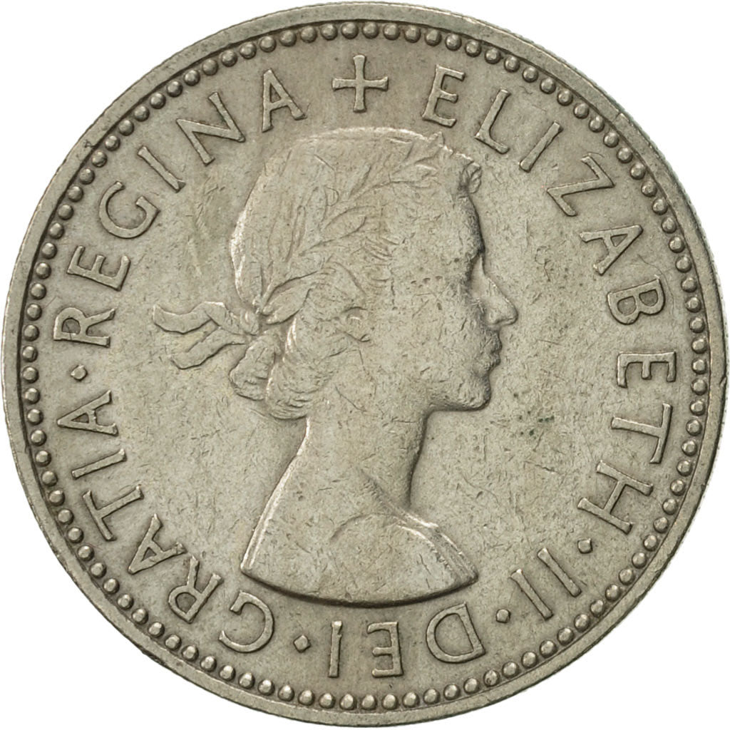 Coin, Great Britain, Elizabeth II, Shilling, 1958, EF(40-45), Copper-nickel