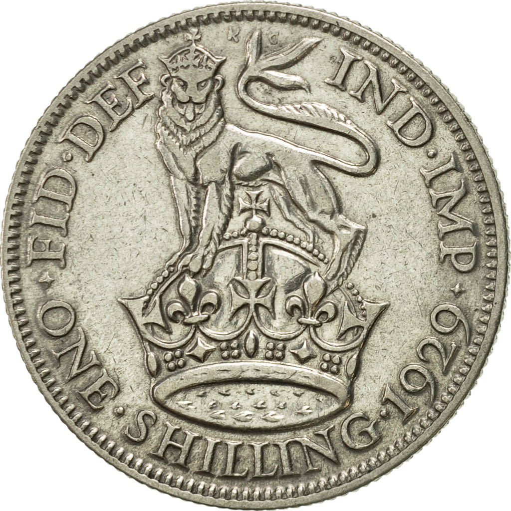 Coin, Great Britain, George V, Shilling, 1929, EF(40-45), Silver, KM:833